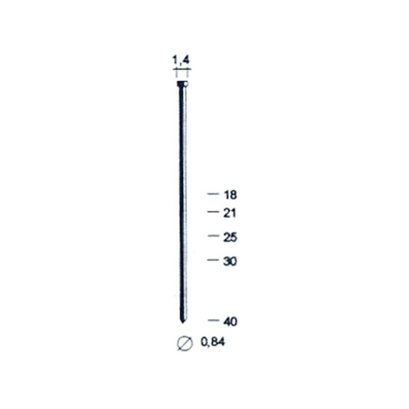 PUNTA CLAVAD.NEUM BRADS 0,8x20 MM 8723 0,8 MM 10000PZ CLAVEX