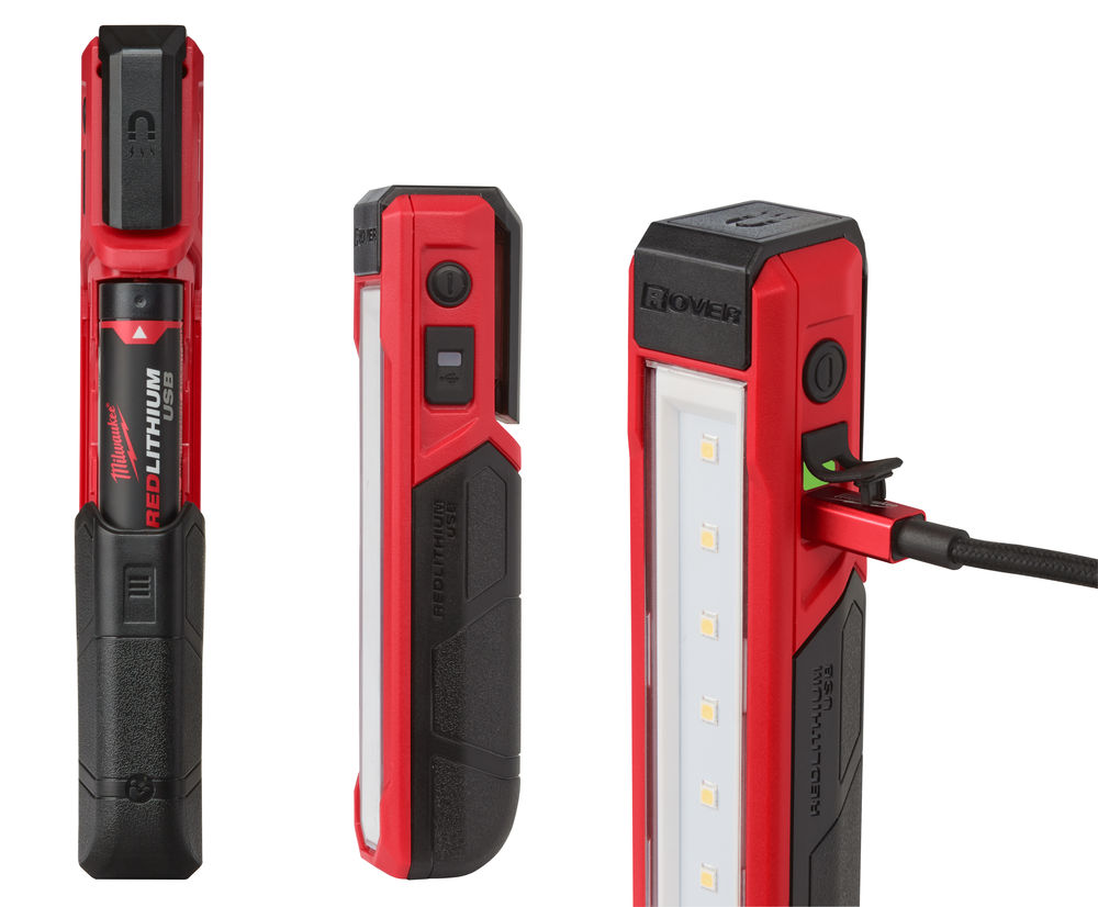 Linterna de zona de trabajo con batería REDLITHIUM USB, TRUEVIEW, 100, 445 lúmenes, con batería L4B2 y cable USB