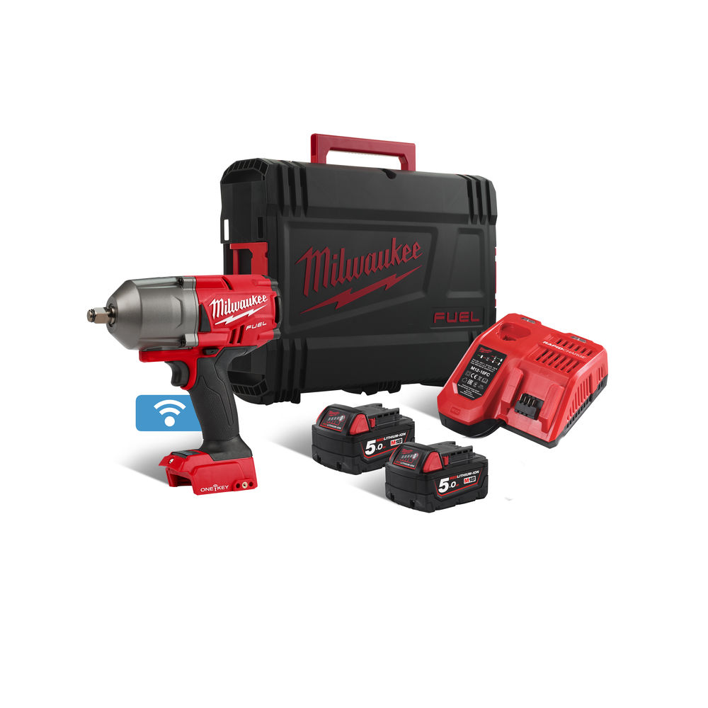 Llave de impacto M18 FUEL SIN ESCOBILLAS ONE KEY, 1/2&quot; con anillo 1356Nm, desapriete 1898Nm, Red Lithium 5,0Ah con HD BOX
