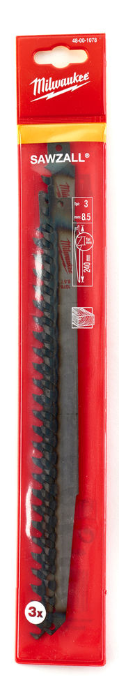 Hoja Sable Madera 240mm 3Tpi - 3uds