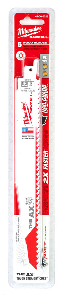 Hoja Sable THE AX Madera con Clavos 230mm 5Tpi - 5uds