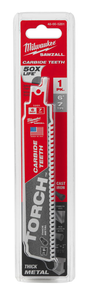 Hoja Sable THE TORCH Carbide150mm 7Tpi - 1ud
