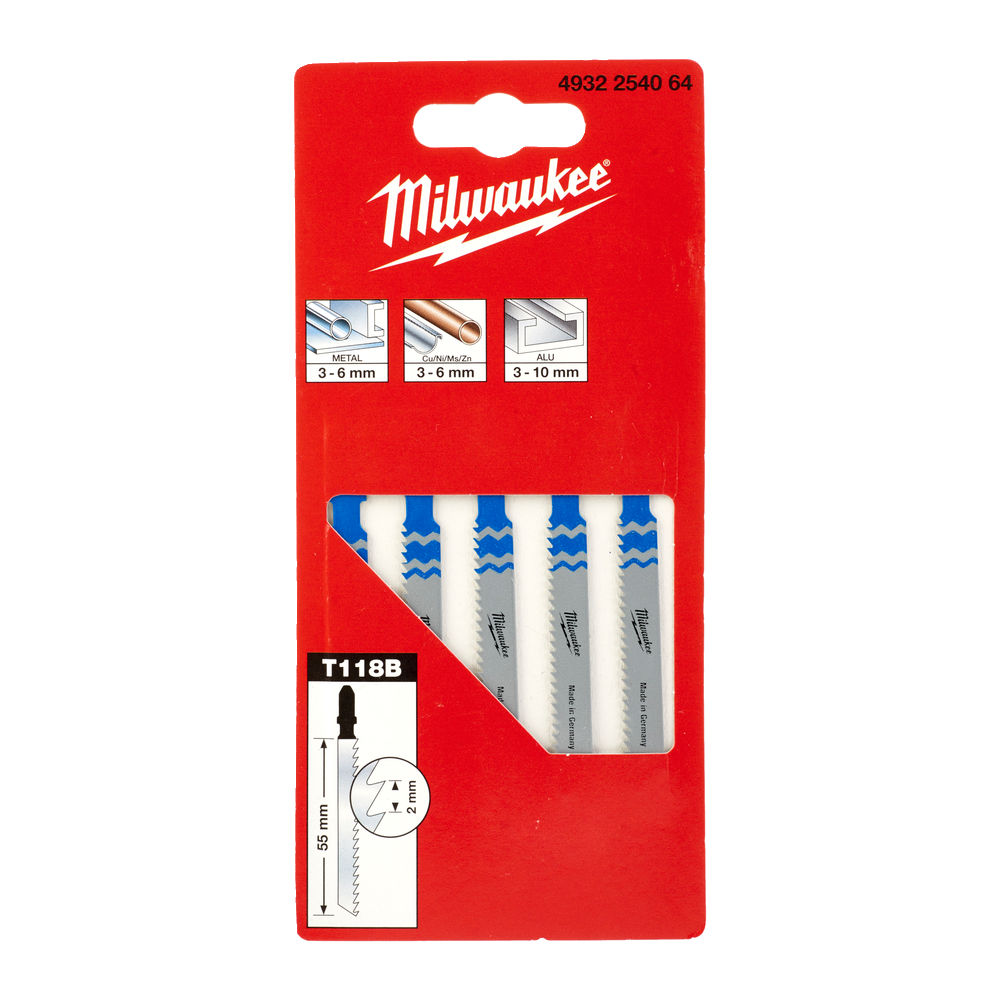 Segueta para metal 55mm paso 2mm - 5uds