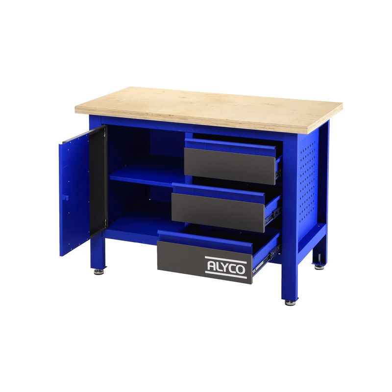 MESA TRABAJO 3 CAJ+PORTON 1000x600x865MM