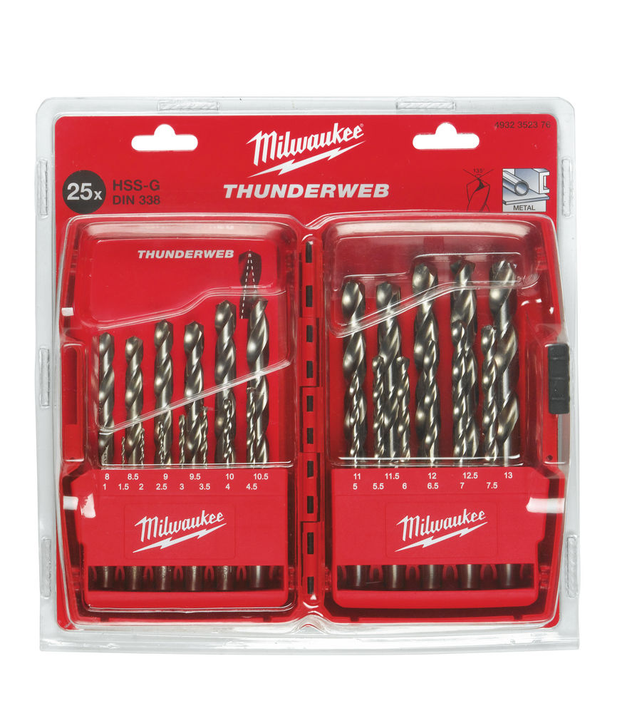 Estuche de 25 brocas Thunderweb HSS-G, 
