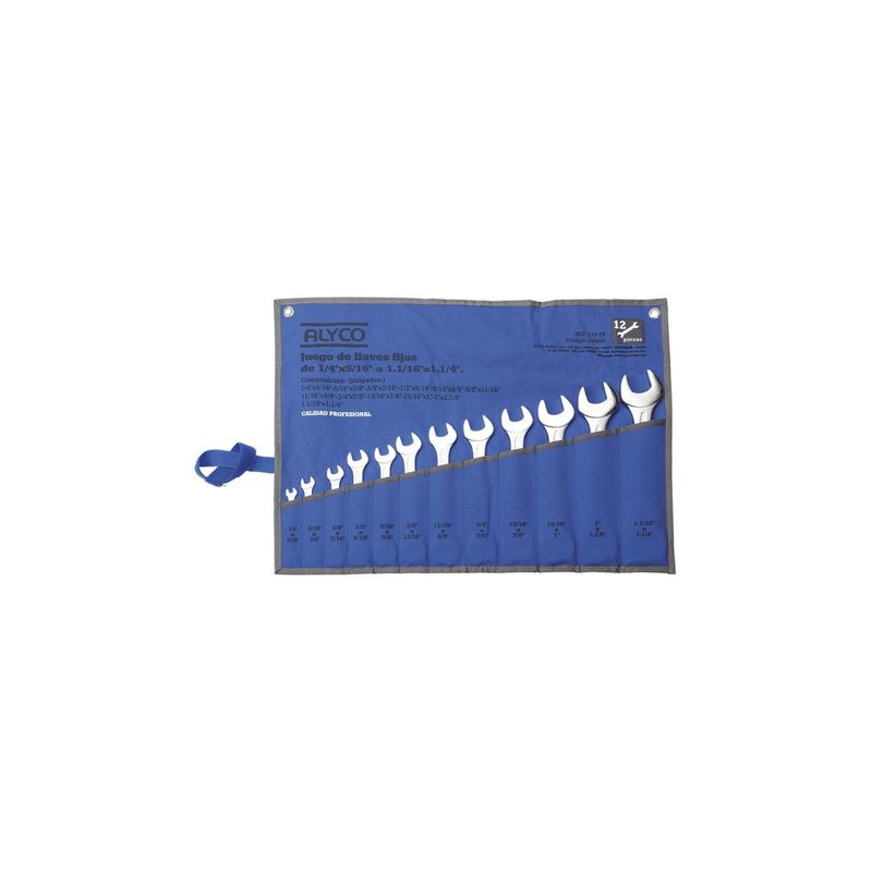 JUEGO 12 LLAVES FIJAS 6X7-30X32 B/NYLON