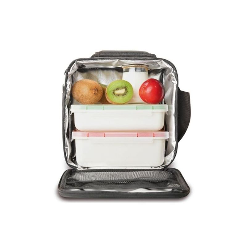 BOLSA PORTA ALIMENTOS 2HERM NOMAD BASIC NEG/GR POLIE VALIRA 