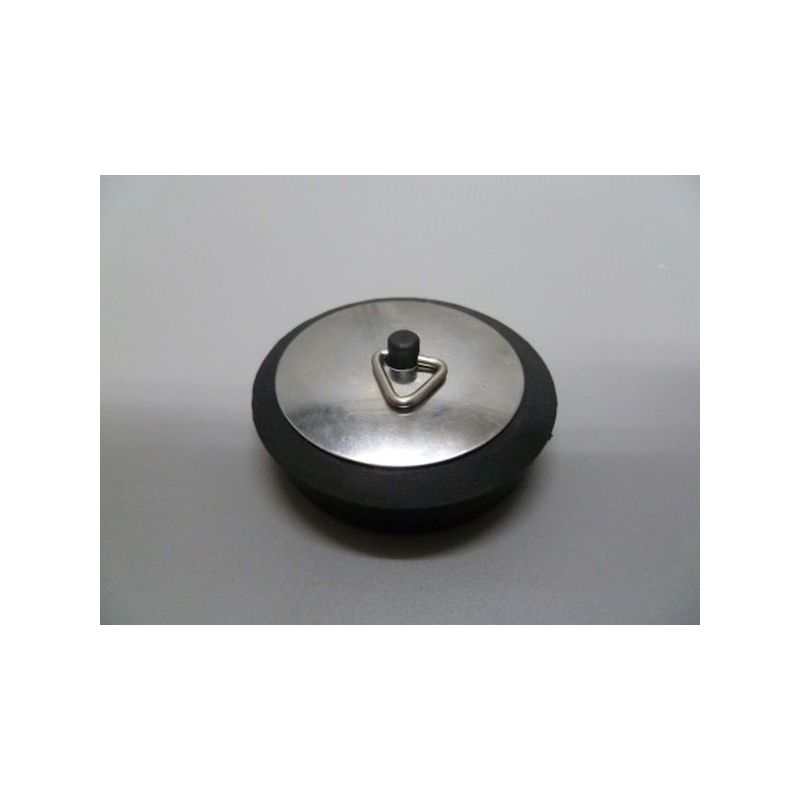 TAPON BAÑO C/EMB 50MM GOMA/CHAPA NEG/INOX S&amp;M               