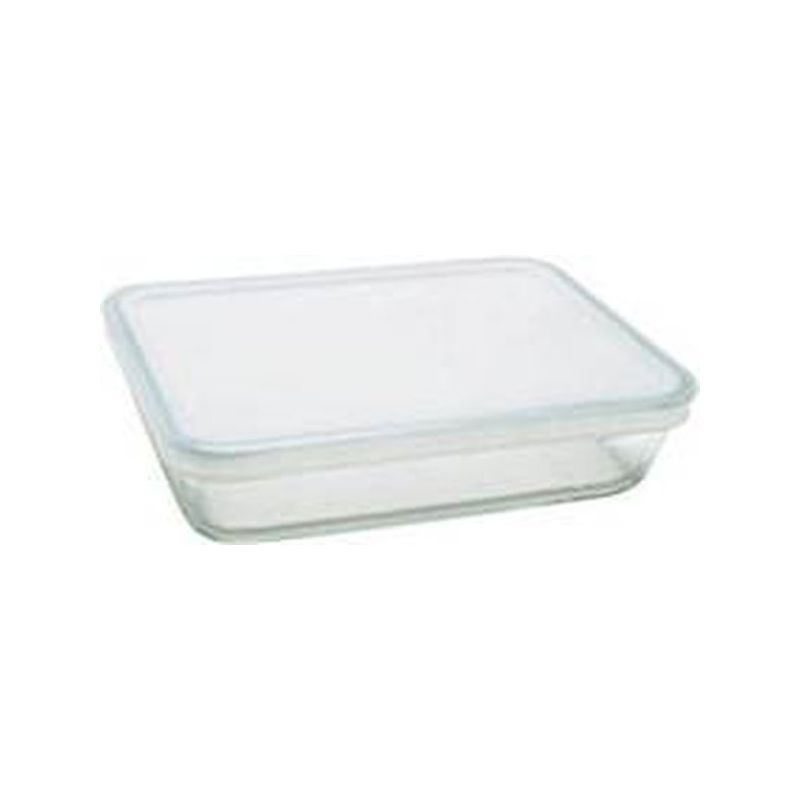 HERMETICO ALIMEN. RECT 0,8LT C/TAPA R 241 BORISILIC PYREX   