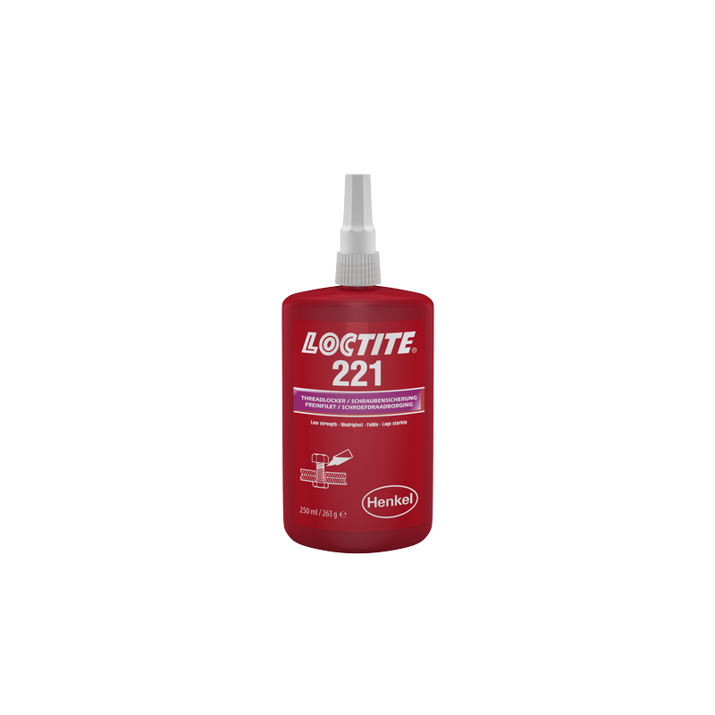 LOCTITE 221 EGFD FIJADOR BAJA RESISTENCA Y VISCOSIDAD Botella  250 ml