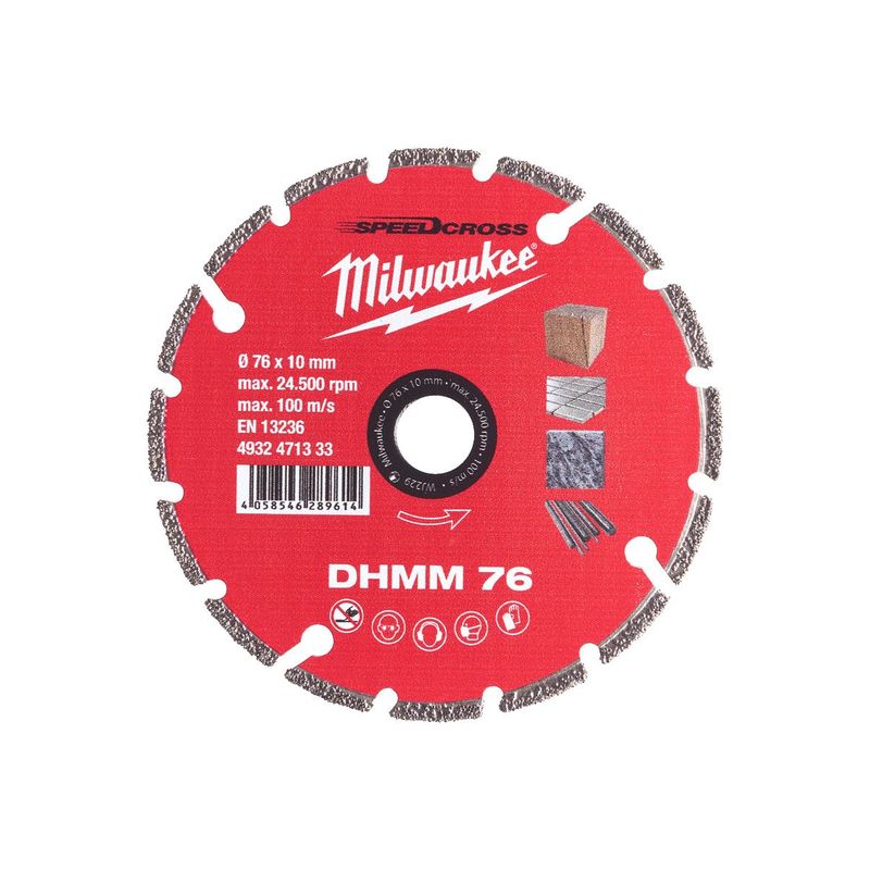 Disco de diamante multimaterial de 76mm