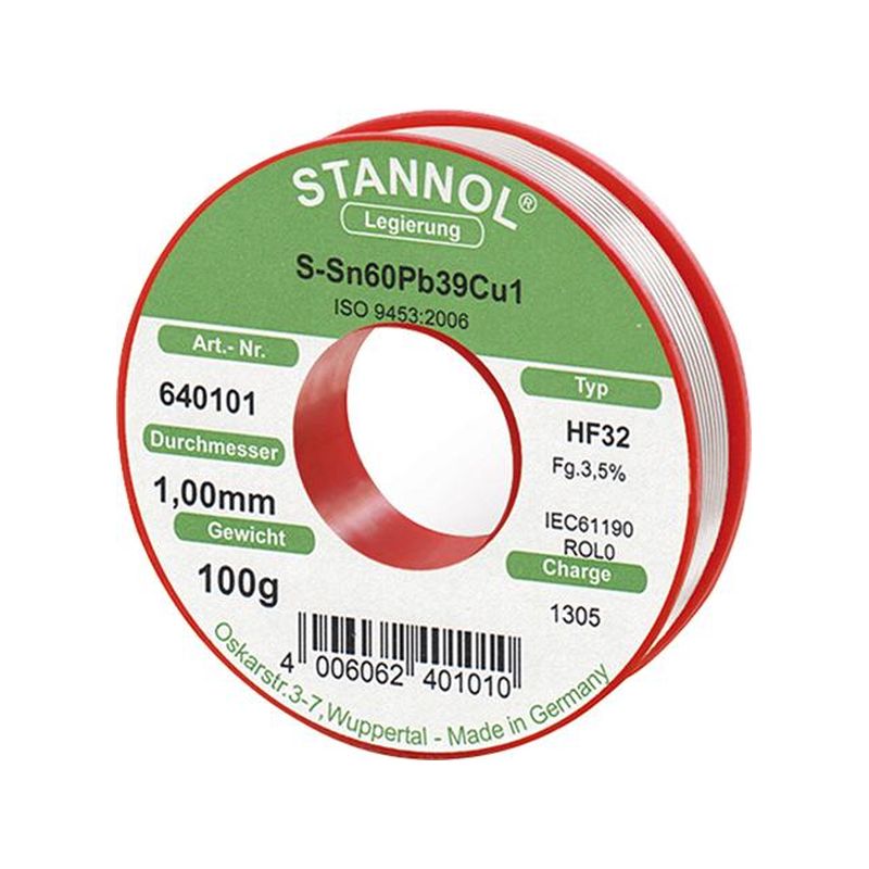 Hilo de soldar           no.640101 100g Stannol