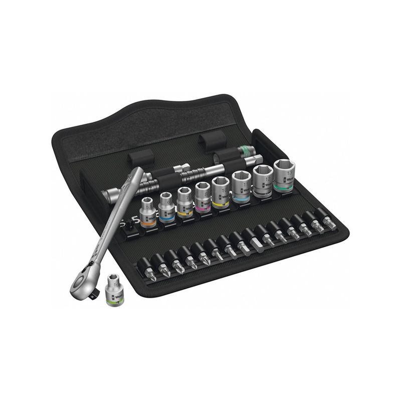 Juego de llaves de vaso 1/4&quot;ZYKLOP metal switchWera
