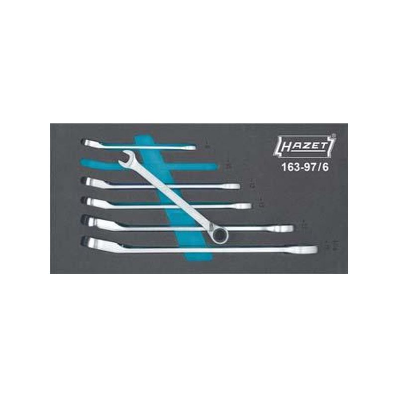 Llave carraca comb. boca fija y poligonalJuego Hazet