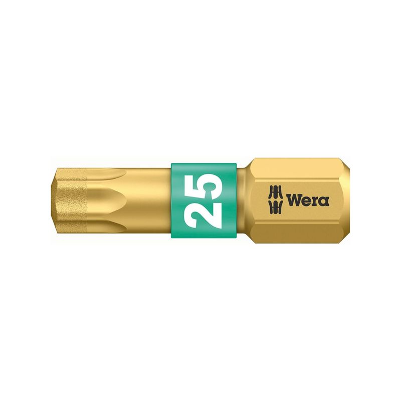 Punta 1/4&quot; DIN3126 C6,3 T25x25mm diamante Wera
