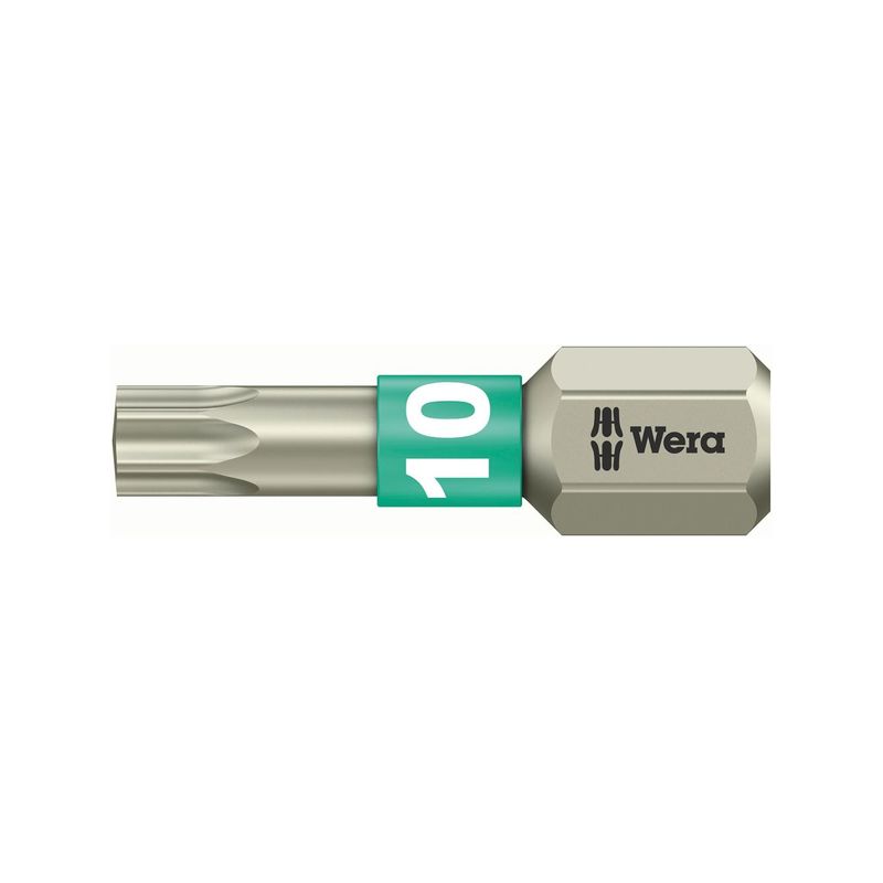 Punta 1/4&quot; DIN3126 C6,3 T10x25mm inoxidable Wera