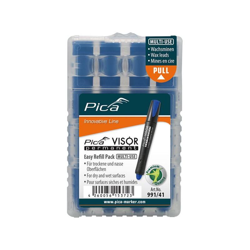 Juego de minas para Rotulador permanenteVISORindustrial azul Pica