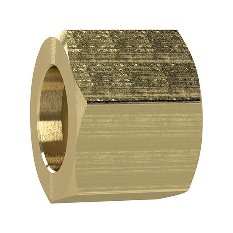 Tuerca de union laton hex G1/4&quot; paraboquilla portatubo Ø int.4/6mm RIEGLER