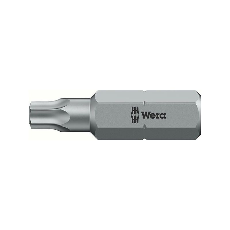 Punta 1/4&quot; DIN3126 C6,3 T27x 25mm alta tenacidad Wera