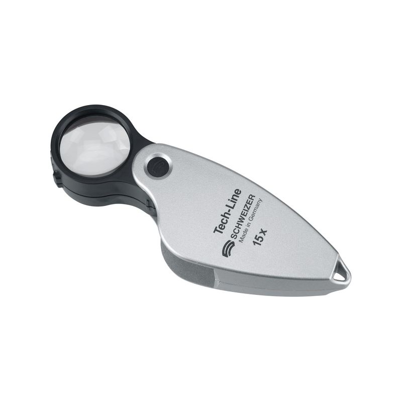 Lupa plegable Tech-Line 15,0xD22,8mm SCHWEIZER