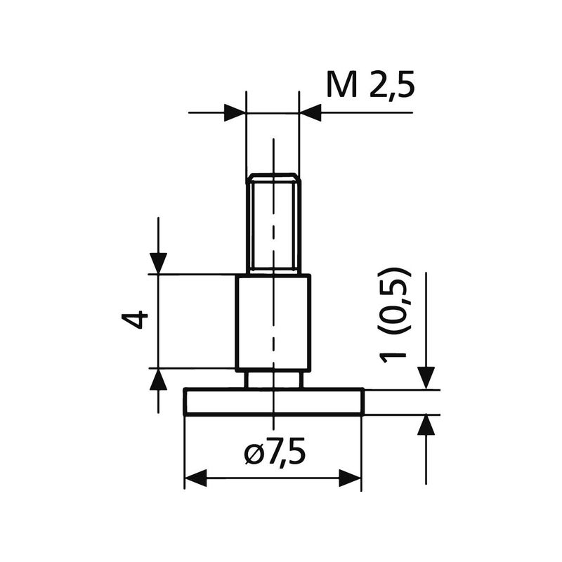 Calibre de medicion para plato7,5x1,0mm MAHR