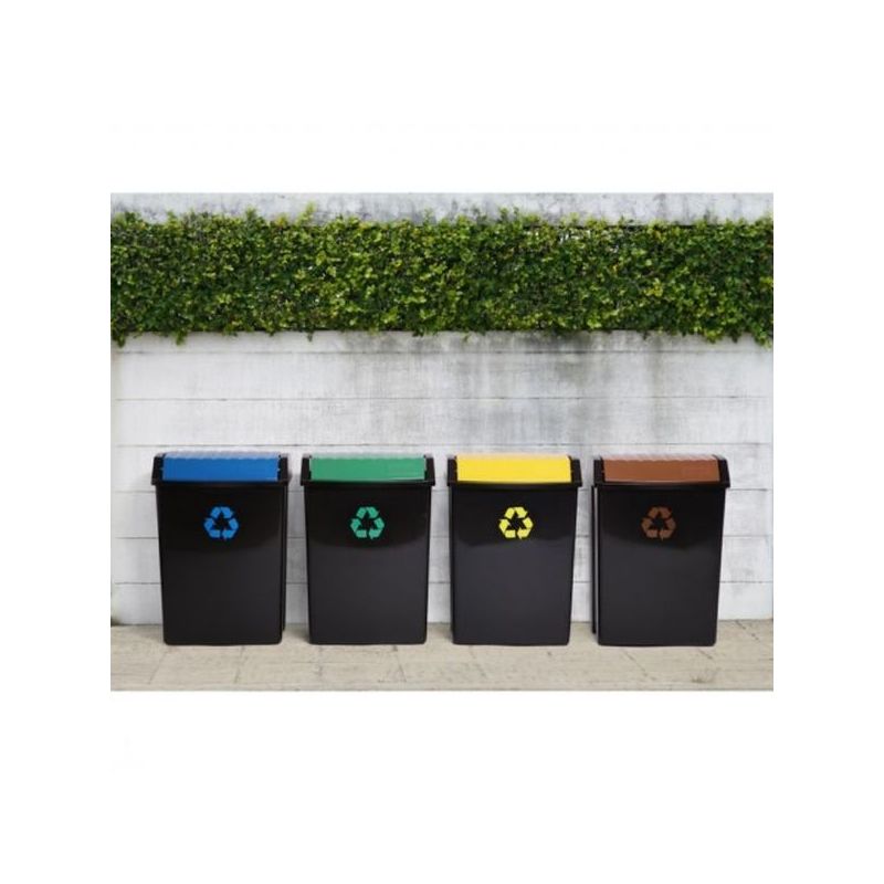 CONTENEDOR RECIC. 50 LT 40X35,5X57,5CM TATAY PL AMARILLO 110