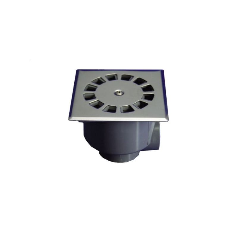 SUMIDERO EVAC SIFON 10X10CMØ50-40 VE/HO INOX T871 HIDROT