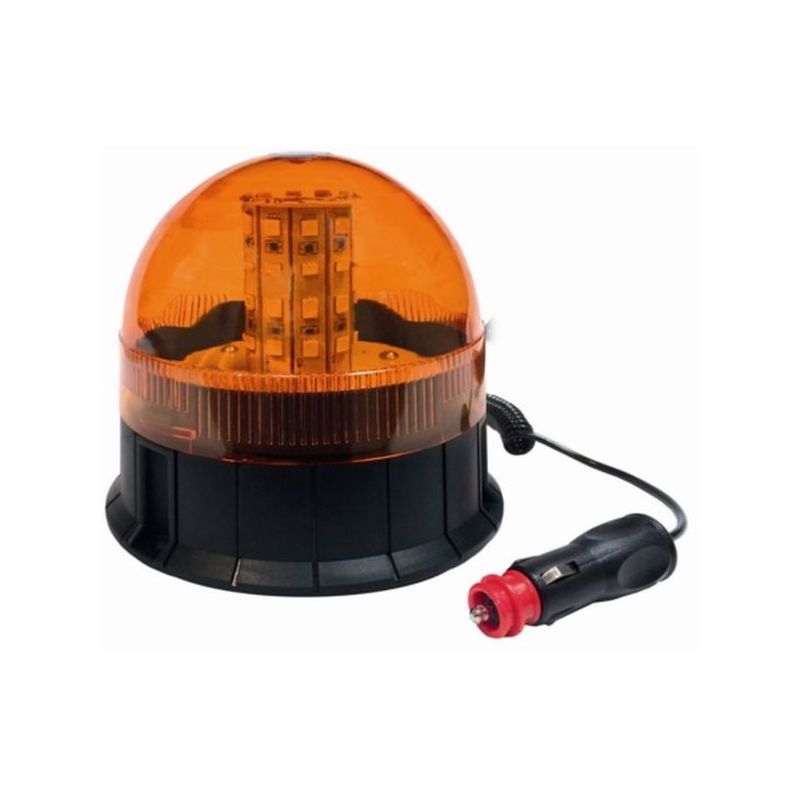 LUZ SEÑAL GIRATORIA 12/24V MAGN.VENTOSA BIT. 40 LED TECNOCEM