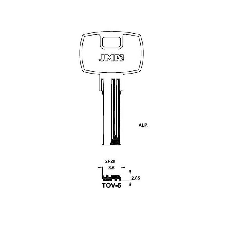 LLAVE PUNTOS EN BRUTO JMA ALPACA TOV-5