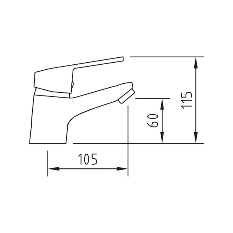 GRIFO BAÑO LAV 17x13x6,5CM MONOM LAT CROM S12 URBAN CLEVER