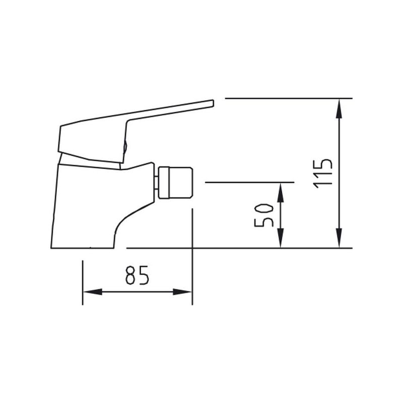 GRIFO BAÑO BIDE 17x13x6,6CM MONOM LAT CROM S12 URBAN CLEVER