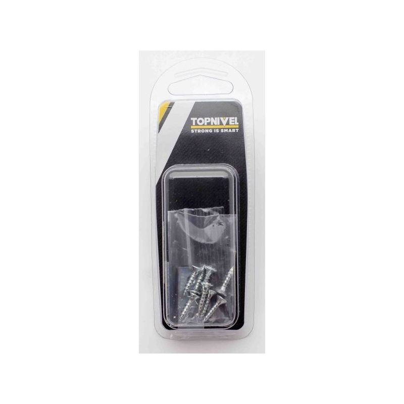 PLACA CARTELA 30X13MM NIVEL ACERO CINC NV106164 4 PZ