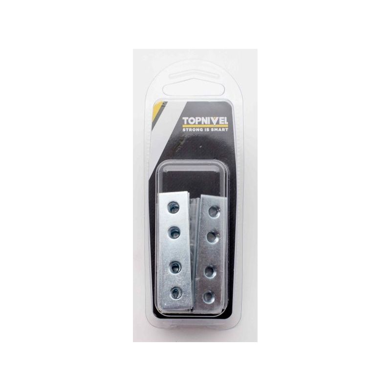 PLACA ENSAMBLE 60X15MM RECTO NIVEL ACERO CINC NV106173 4 PZ