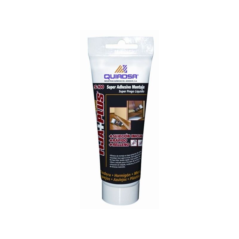 ADHESIVO MONTAJE 100 ML FIJA+PLUS S-100 TUBO QUIADSA