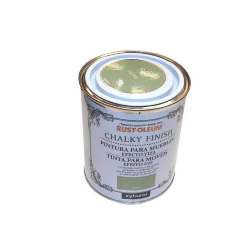 PINTURA AL AGUA PARA MUEBLES CHALKY EFECTO TIZA OLIVA RUST-O