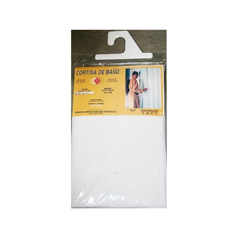 CORTINA BAÑO 140x180CM PVC AZ LECHOSA TEPLAS 2 PZ