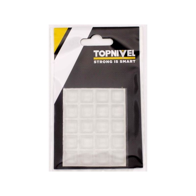 TOPE PROT.GOLPES 12,5x12,5x5,8MM ADH ANTIDESL TRA NIVEL 20 P