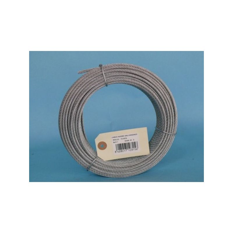 CABLE ACERO GALV 6X7+1 3MM CURSOL 15 MT