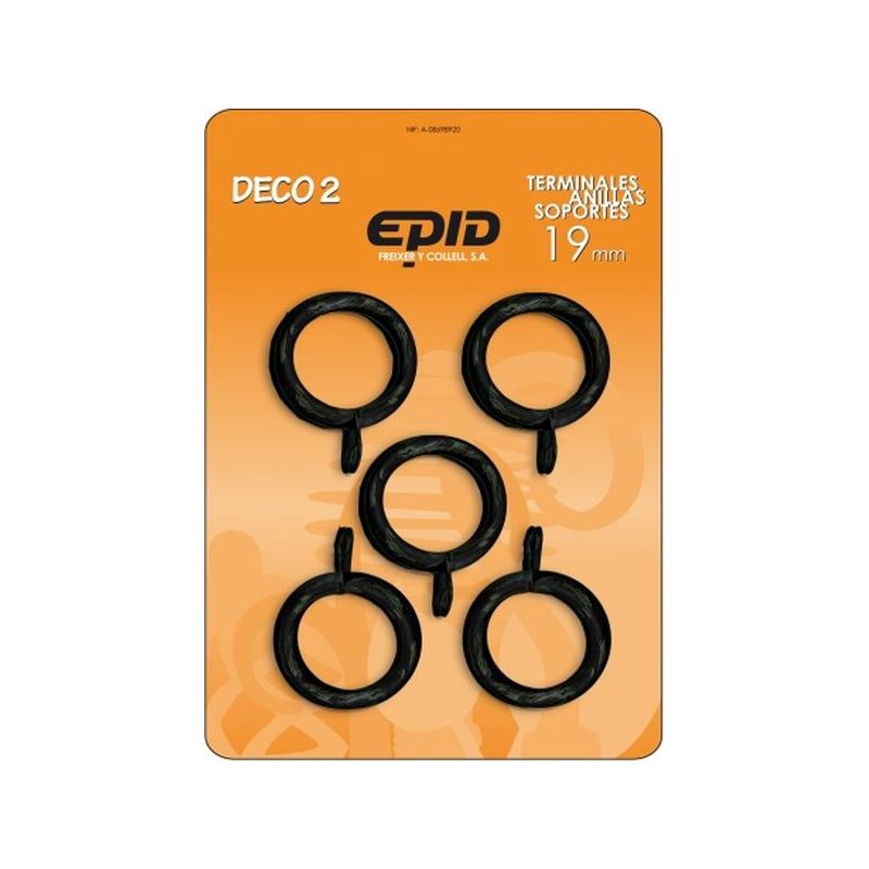 ANILLA CORTINA 19MM HOGAR EPID MET NE DECO 2 4260020610 10 P