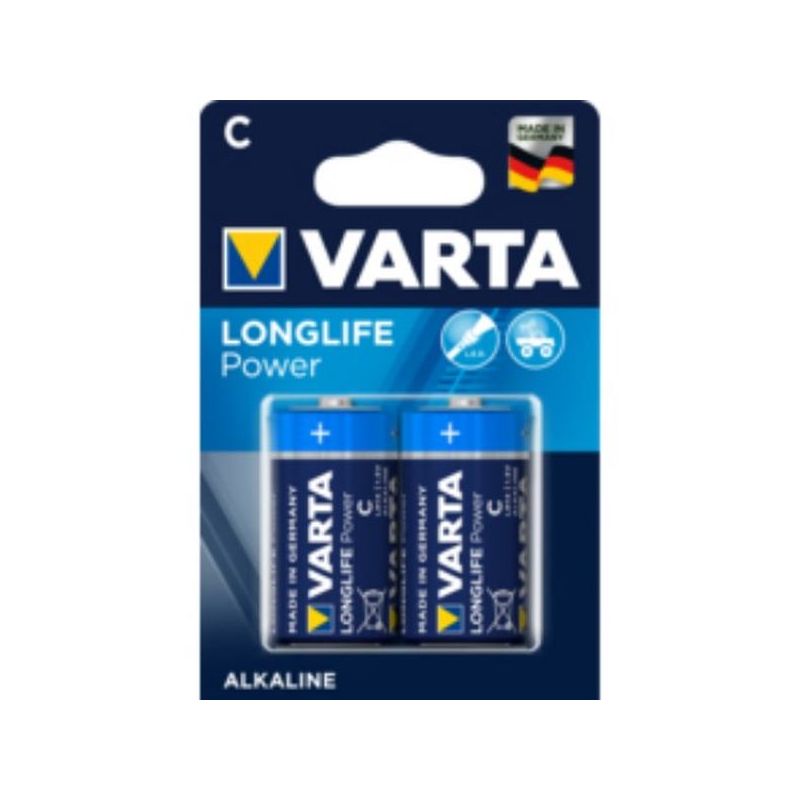 PILA ALCALINA LR14 1,5V LONGLIFE POWER VARTA 2 PZ