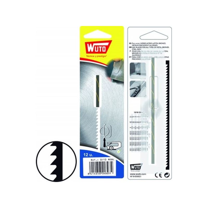 PELO MARQUETERIA SEGUETA 13CM 30TPI METALES PL. N§ 2 WUTO 12