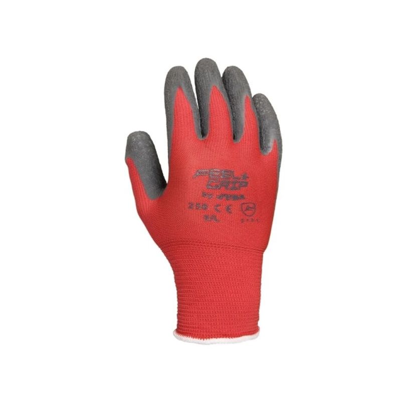 GUANTE BRIC XL10 P/LATEX FEEL&amp;GRIP POLIAM RO/GR JUBA