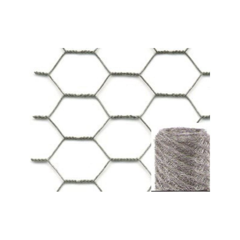 MALLA CERC TRIPLE TORSION 41X0,9MM 1X50M AC GALV NIVEL
