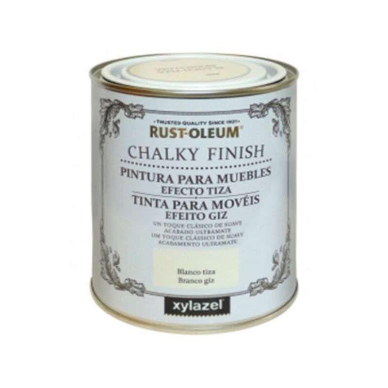 PINTURA AL AGUA PARA MUEBLES CHALKY EFECTO TIZA AZ/INS RUST-