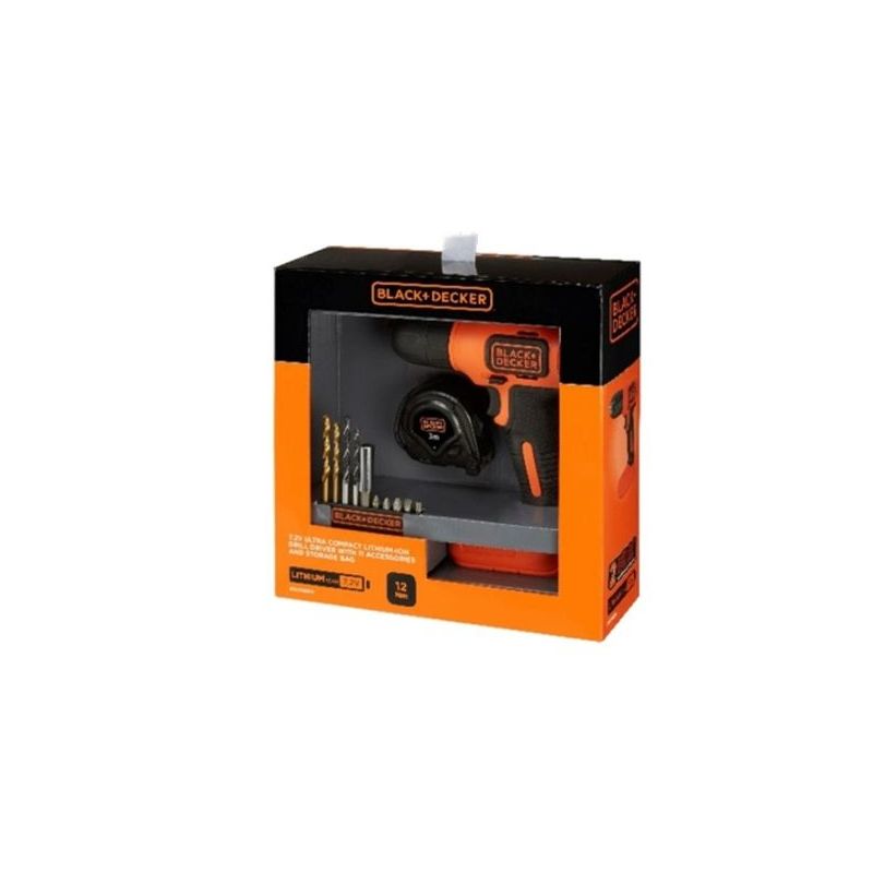 TALADRO ATORN 7,2V LI BDCD8GPA-QW BOLSA TRANSPORTE +ACC B&amp;D