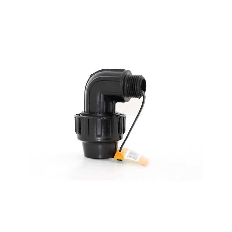 CODO RIEGO 90§ R/M Ø 25MM-3/4&quot; FIT PP NATUUR