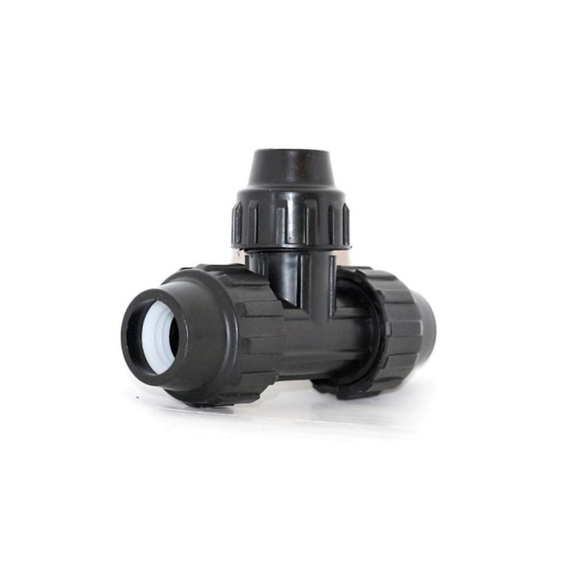 CONECTOR RIEGO EN T 25X20X25MM REDUC FIT PP NATUUR