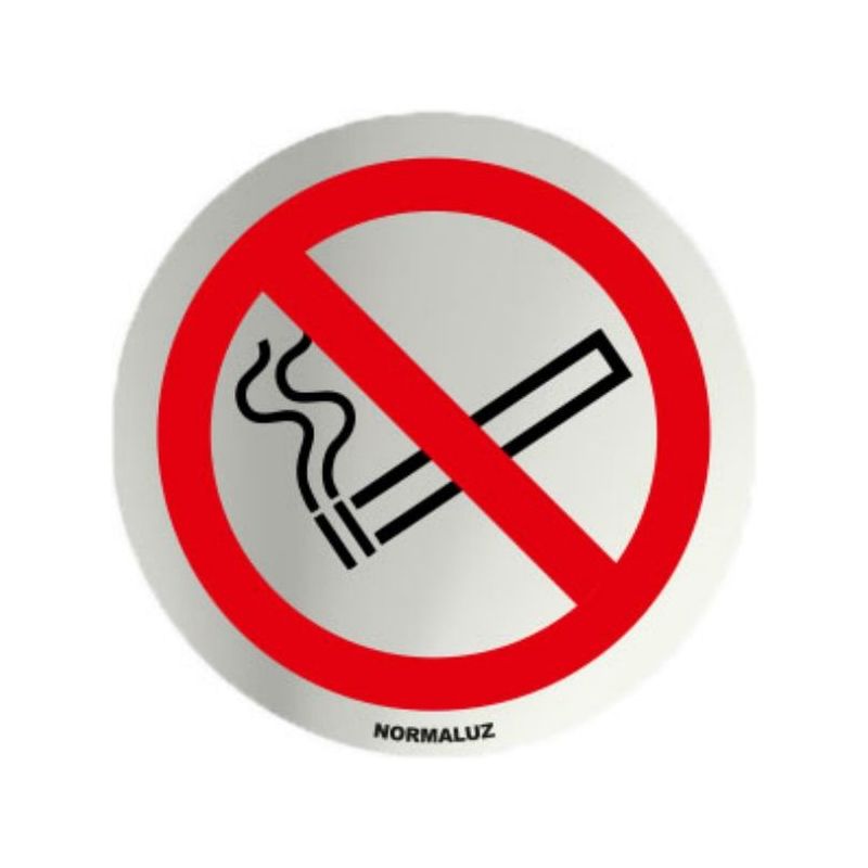 PLACA SEÑAL 7CM DIAM AUTOADH IN. PROHIBIDO FUMAR NORMALUZ