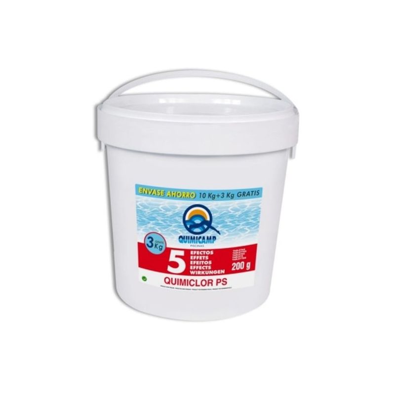 CLORO PISC. 10+3KG 5 ACCIONES QUIMICAMP TABLETA 200GR 201813