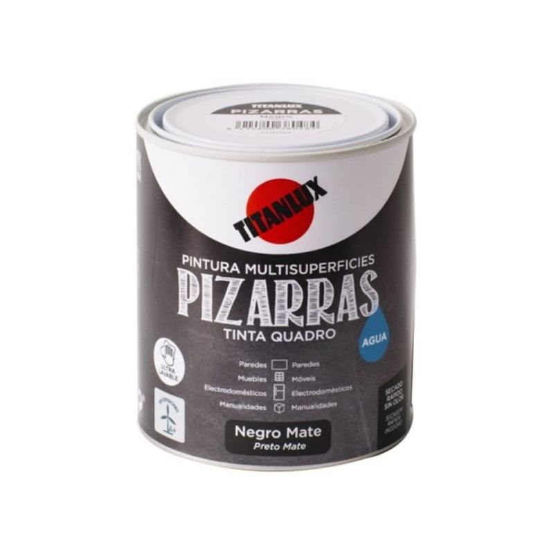 PINTURA AL AGUA PIZARRA 750 ML NE MULTISUPERF. TITAN